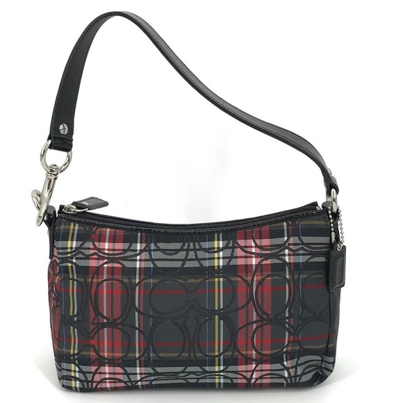 Coach Handbags - COACH SIGNATURE POPPY TARTAN PLAID HAND BAG/WRISTLET